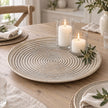 Swirl Effect Wooden Round Tray