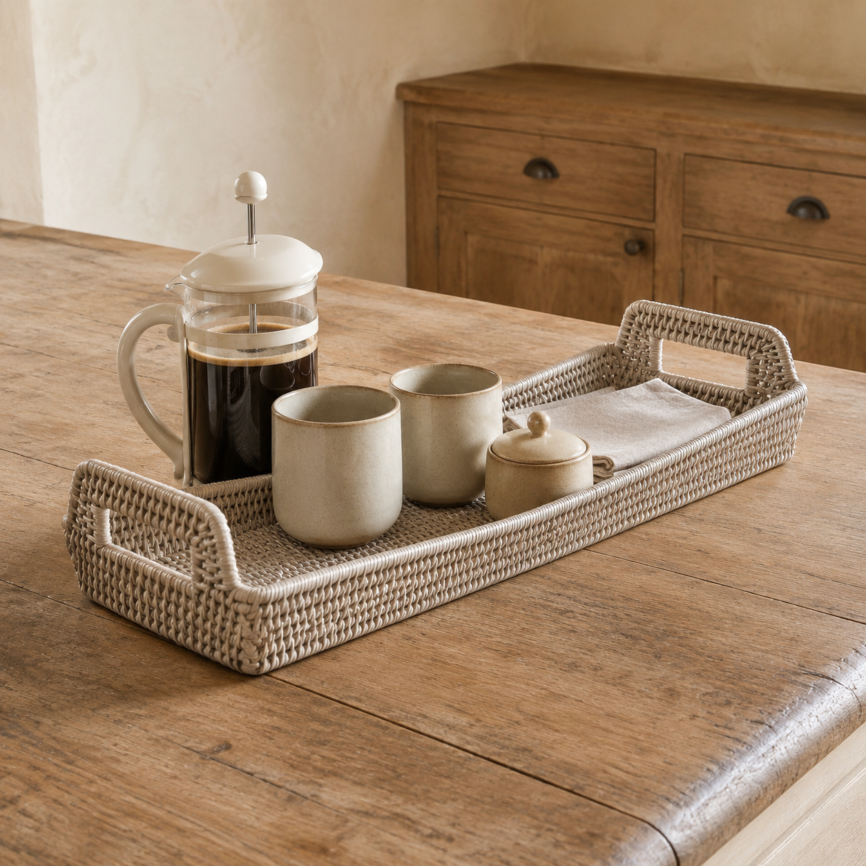 Wickham Rattan Narrow Rectangle Tray