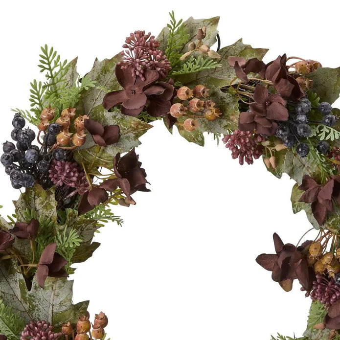 Hydrangea Green Artificial Wreath