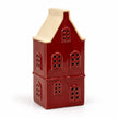Burgundy Large Ceramic LED Light Up Townhouse
