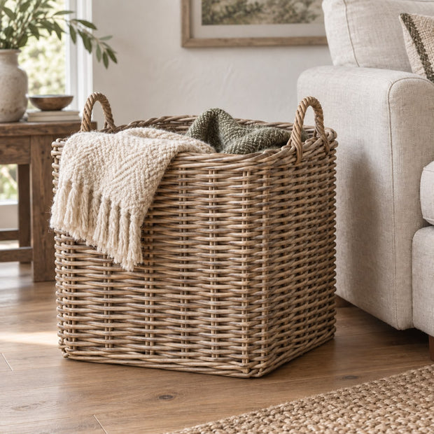 Burley Rattan Square Storage Basket