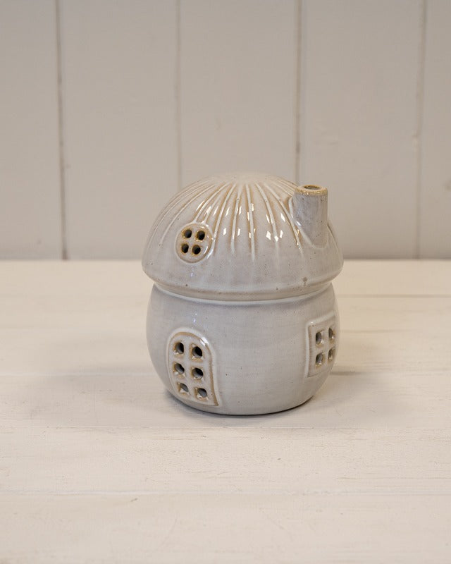 Glazed Ceramic Light Up LED Mushroom House