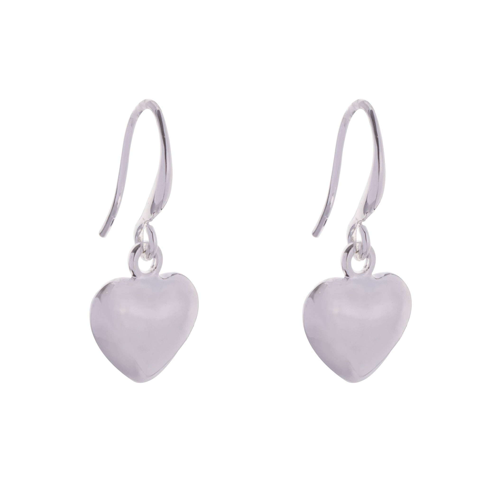 Emily Contemporary Heart Hook Earrings