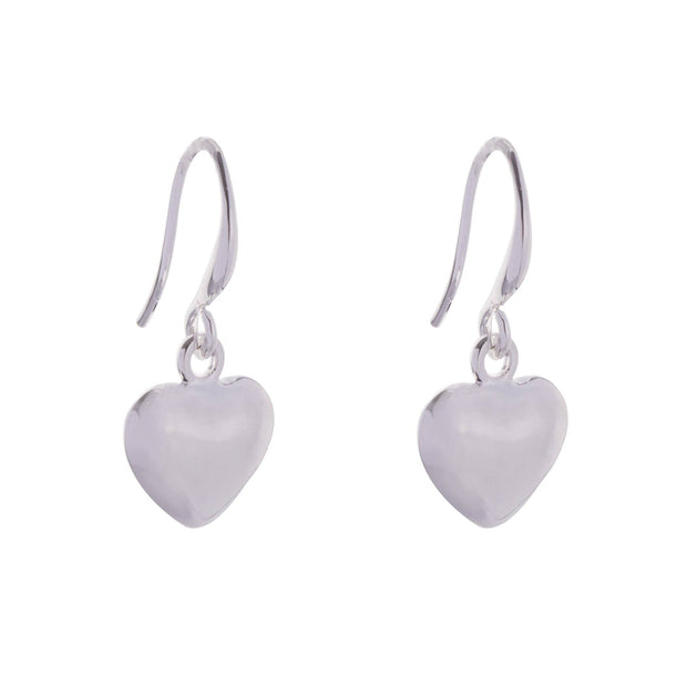 Emily Contemporary Heart Hook Earrings