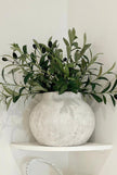 Darcy Stone concrete medium vase by Hill Interiors, showcasing a modern, textured stone finish and versatile vase design.