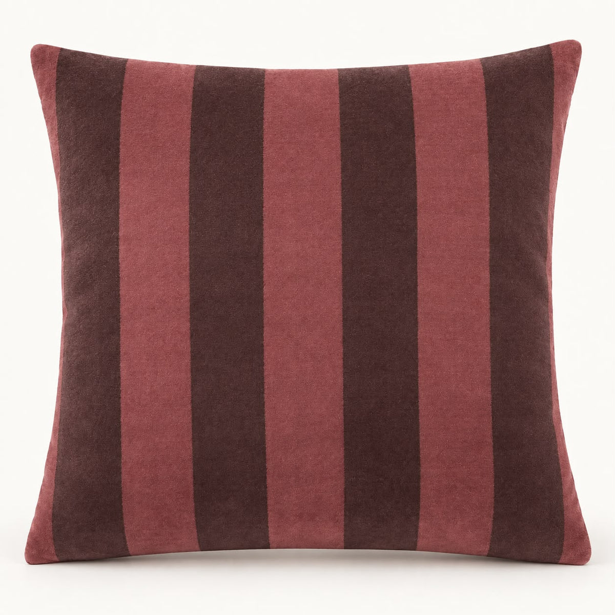 Burgundy Stripe Jacquard Velvet Cushion Cover