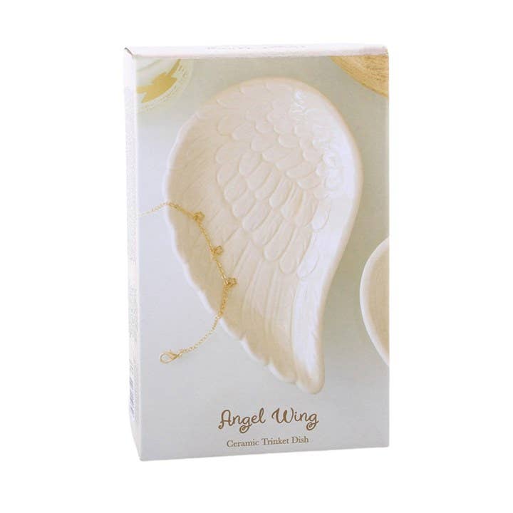 White Angel Wing Trinket Dish