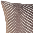 Chocolate Brown Luxury Velvet Fan Patterned Cushion Cover