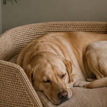 Rattan Rectangular Dog Bed