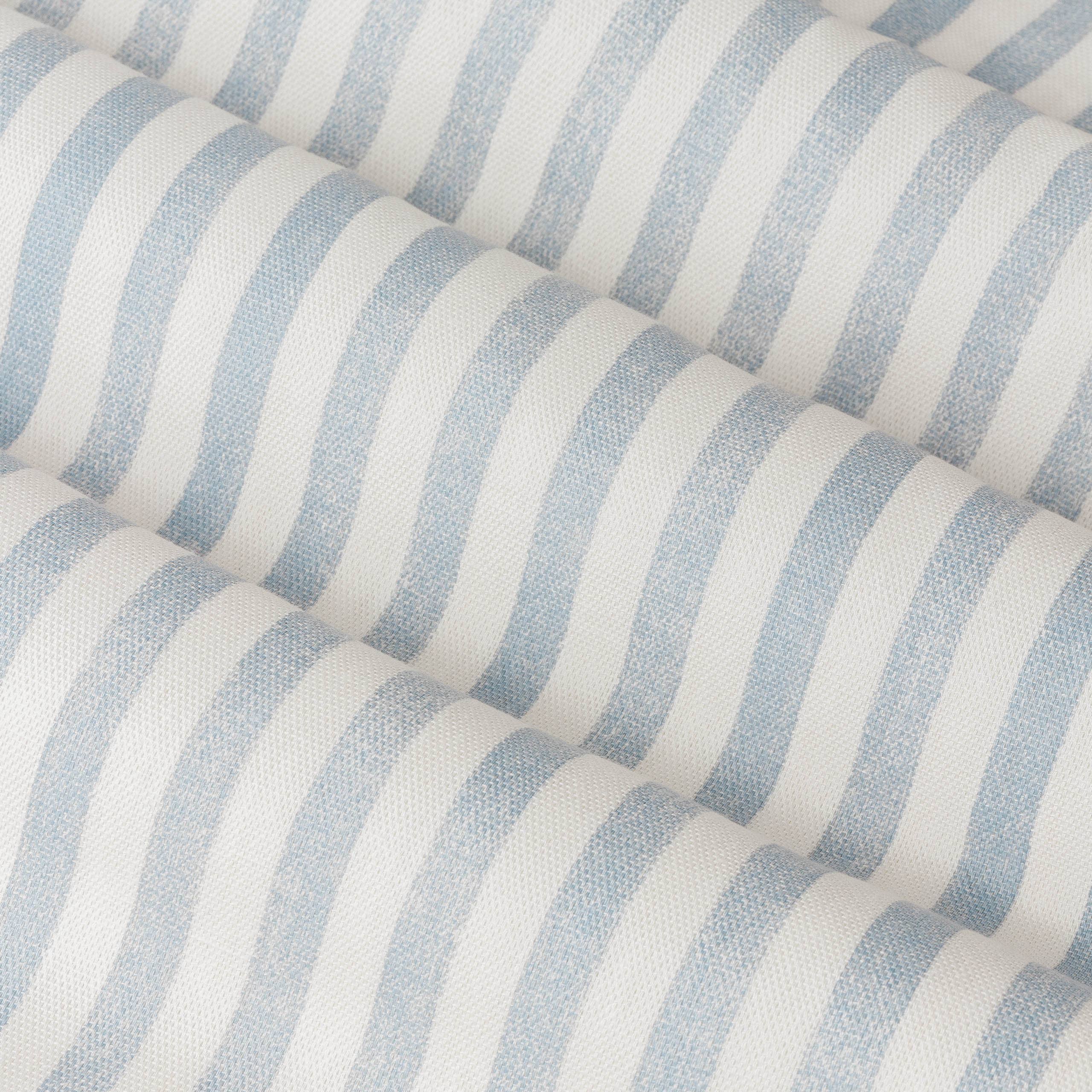Yard Ocean Blue Striped Blackout Eyelet Curtains