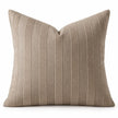 Beige Textured Stripe Velveteen Cushion Cover