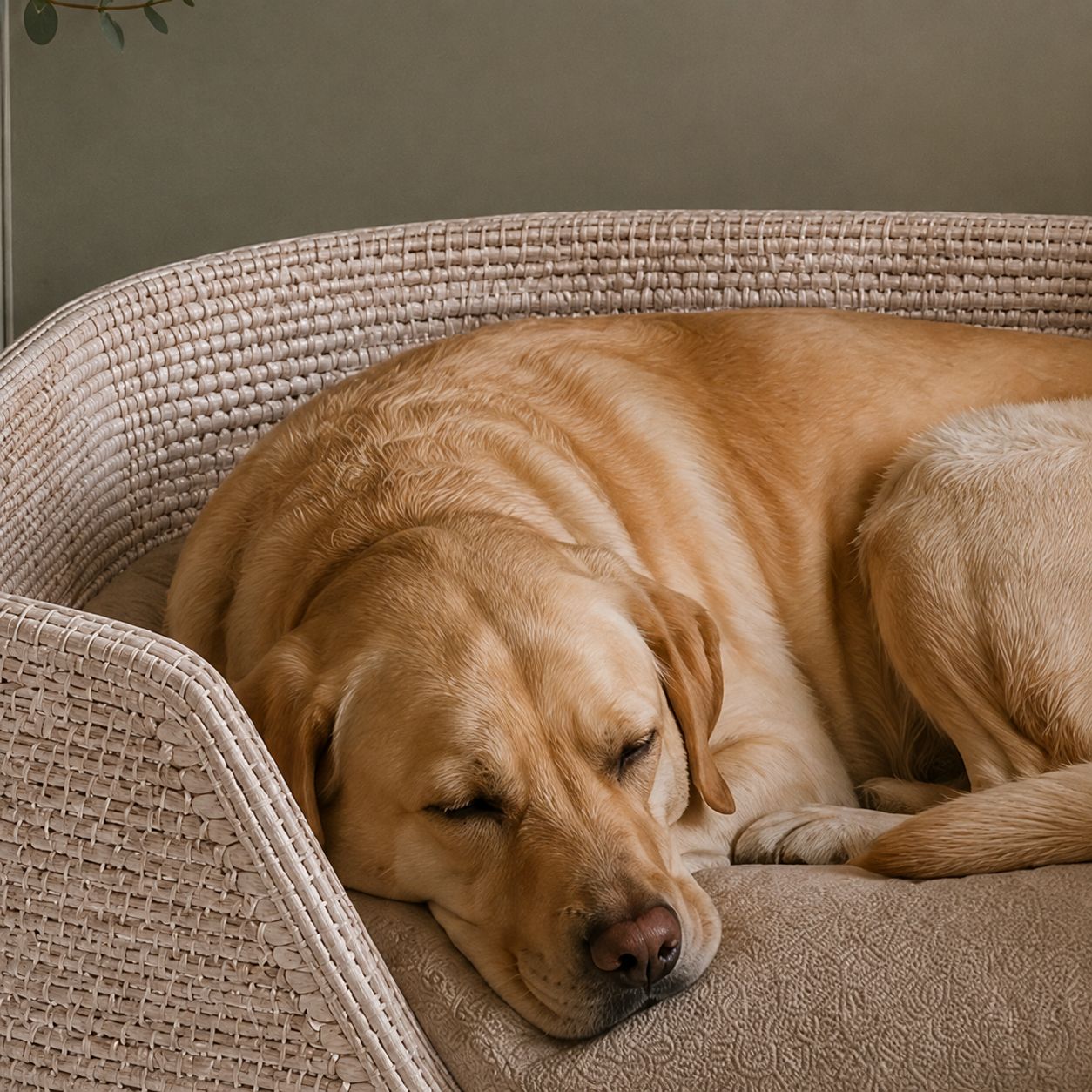 Wickham Rattan Rectangular Dog Bed