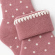Super Cosy Fluffy Cuff Socks - Pink Dots