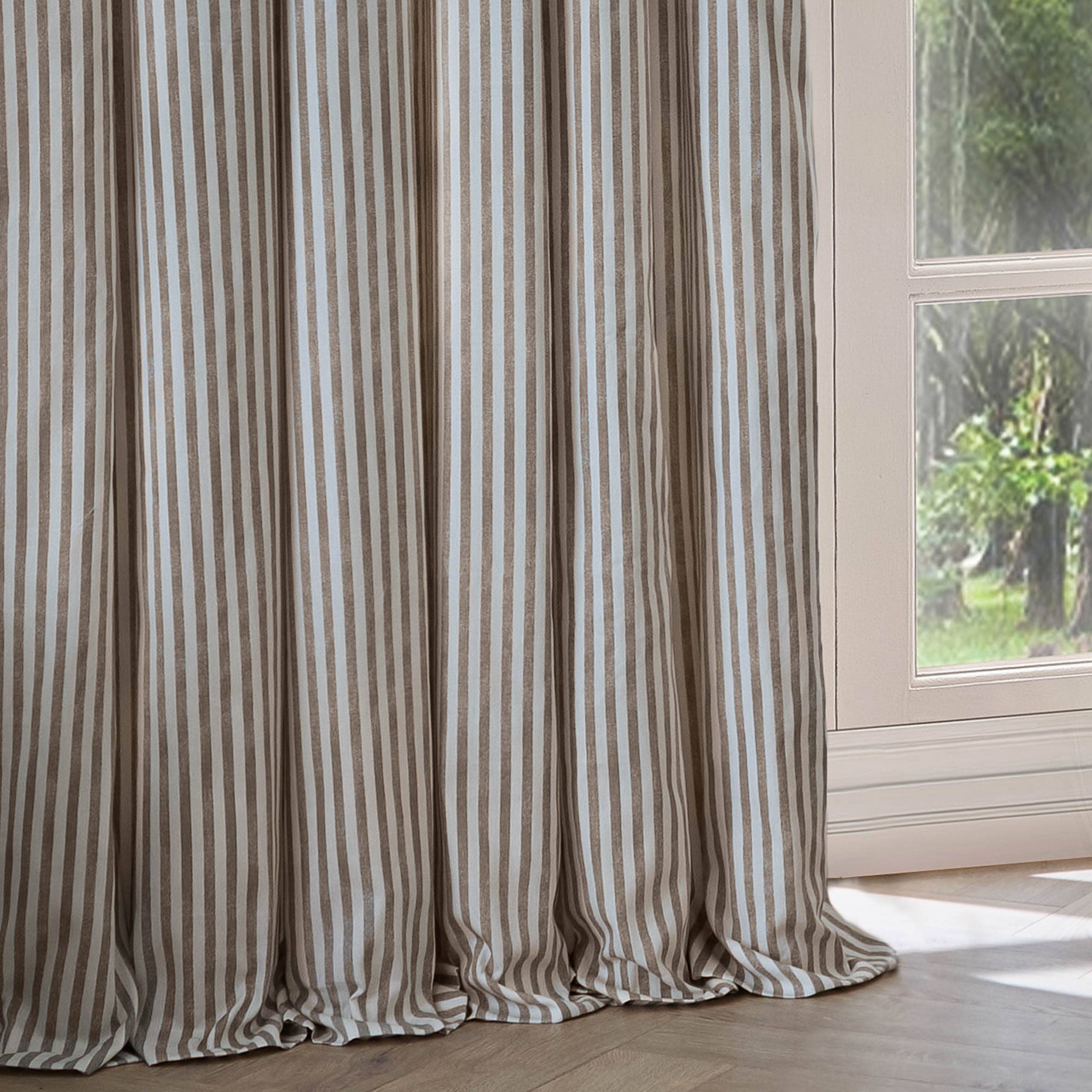 Yard Natural Striped Blackout Eyelet Curtains