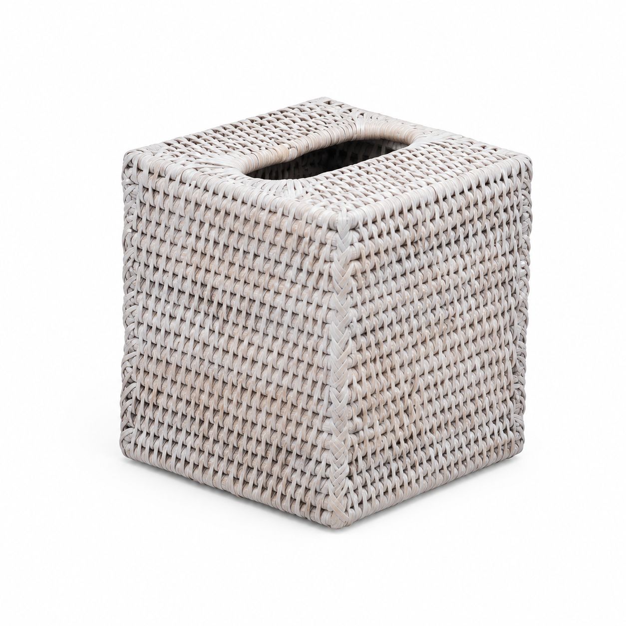 Rattan Square Tissue Box