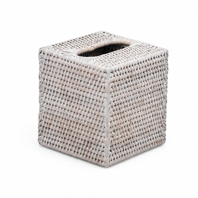 Rattan Square Tissue Box
