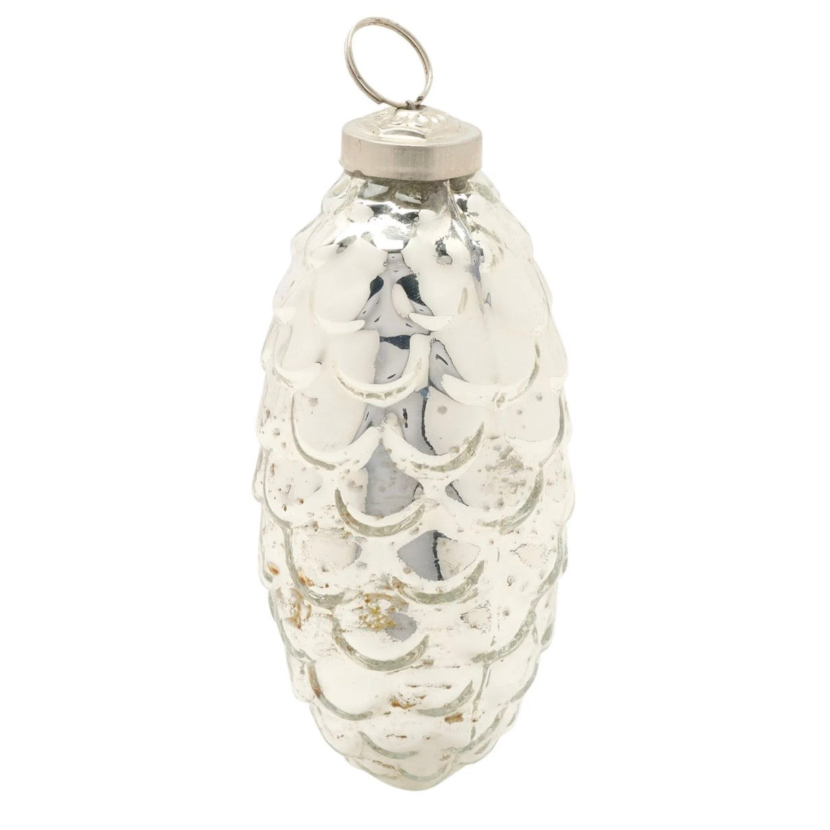 Large Glass Christmas Acorn Hanging Decoration