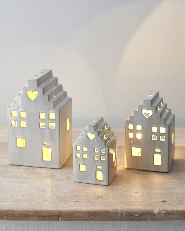 Ceramic House Tealight Candle Holder
