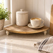 Natural Wooden Rustic Display Corner Bench