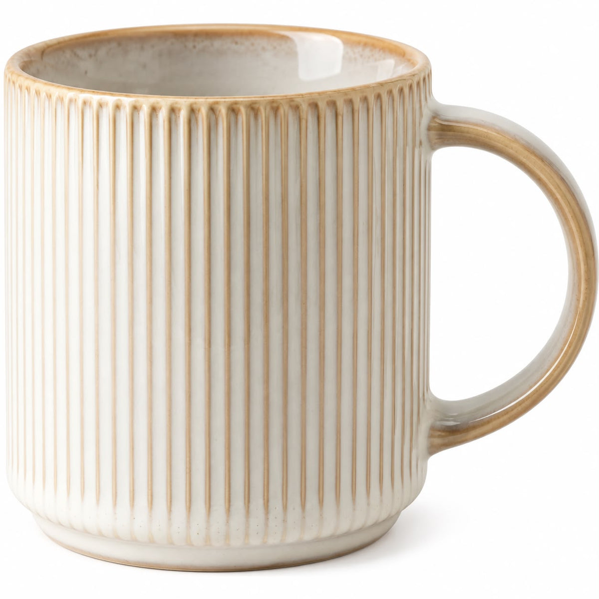Neutral Ribbed Mug