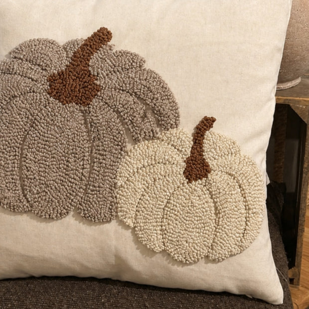 Neutral Beige Double Pumpkin Cushion Cover