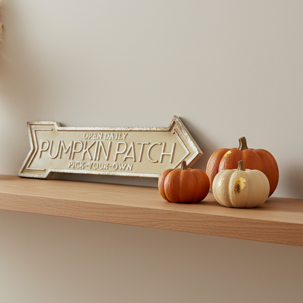 Large Pumpkin Patch Arrow Sign