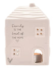 Ceramic House Tea Light Holder - Beige Moments Family