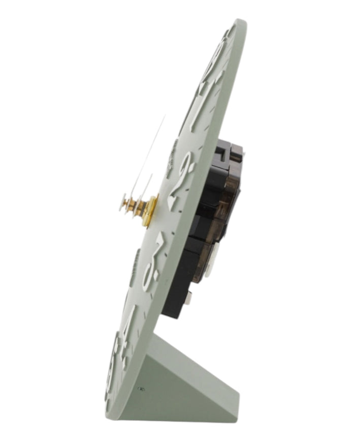 Thomas Kent 6-inch Arabic mantle clock in Seagrass Green with a classic clock face and elegant design, displayed on a mantel or shelf.