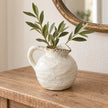 Natural Cream Speckled Ceramic Jug Vase