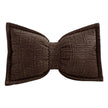 Chocolate Brown Velveteen Bow Cushion