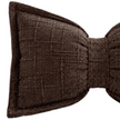 Chocolate Brown Velveteen Bow Cushion
