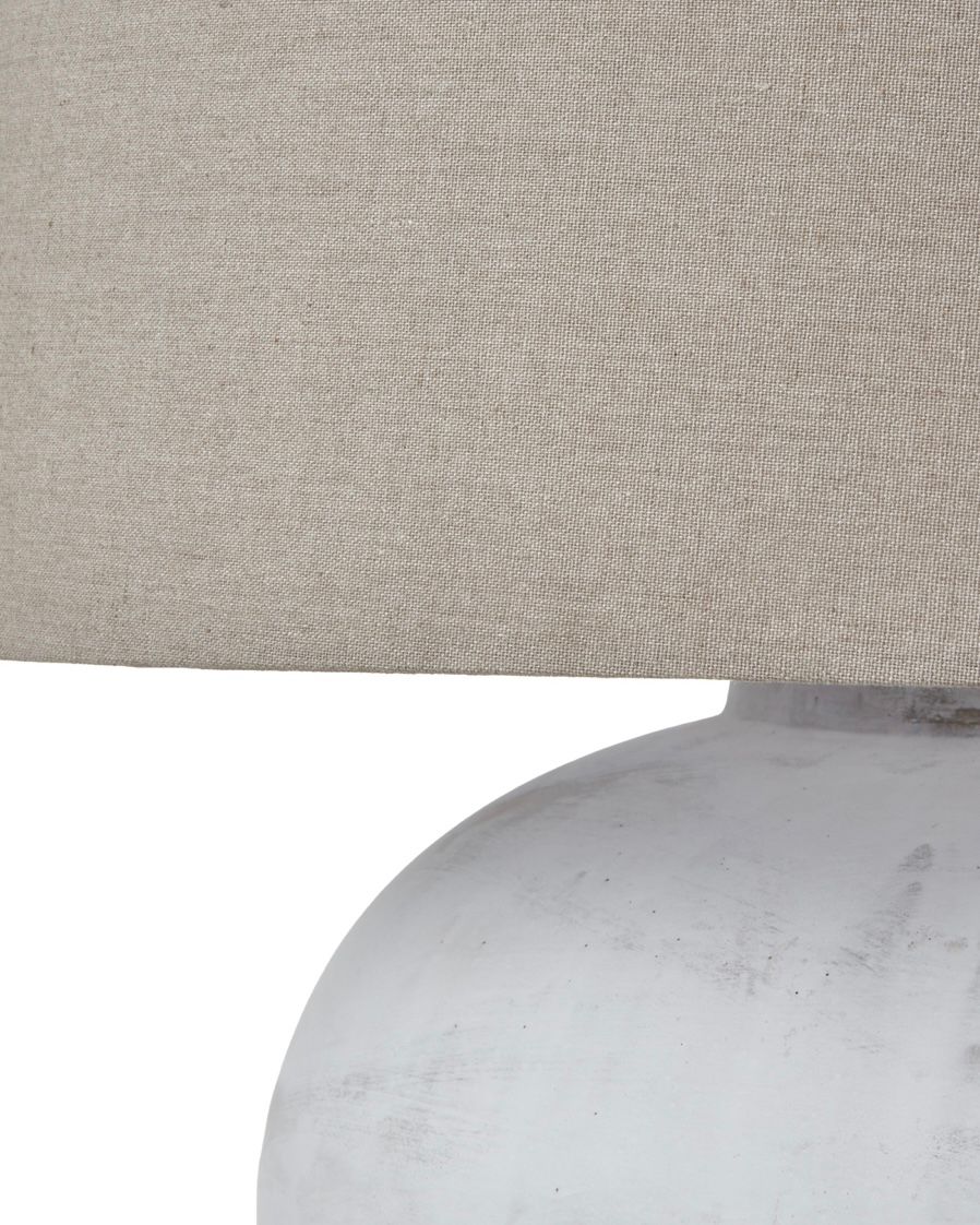 Athena Stone Natural Ribbed Lamp