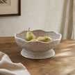 Rattan Scalloped Footed Fruit Bowl
