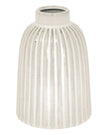 Monte Medium Ribbed Vase by Hill Interiors, showcasing a textured ceramic vase with a ribbed design in a medium size.