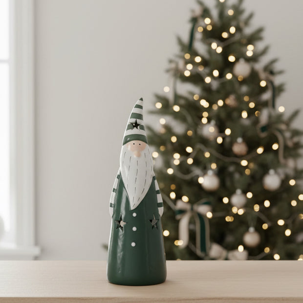 Dark Green And White Light Up LED Ceramic Gonk