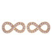 Keira Plated Clear Cubic Zirconia Infinity Stud Earrings