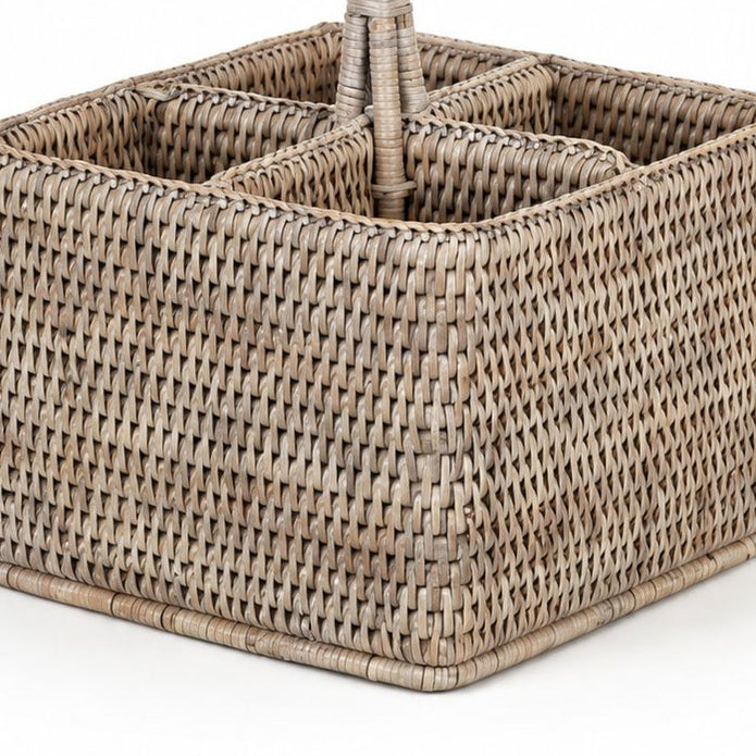 Wickham Rattan Cutlery or Condiment Holder - PRE ORDER MID OCTOBER DELIVERY