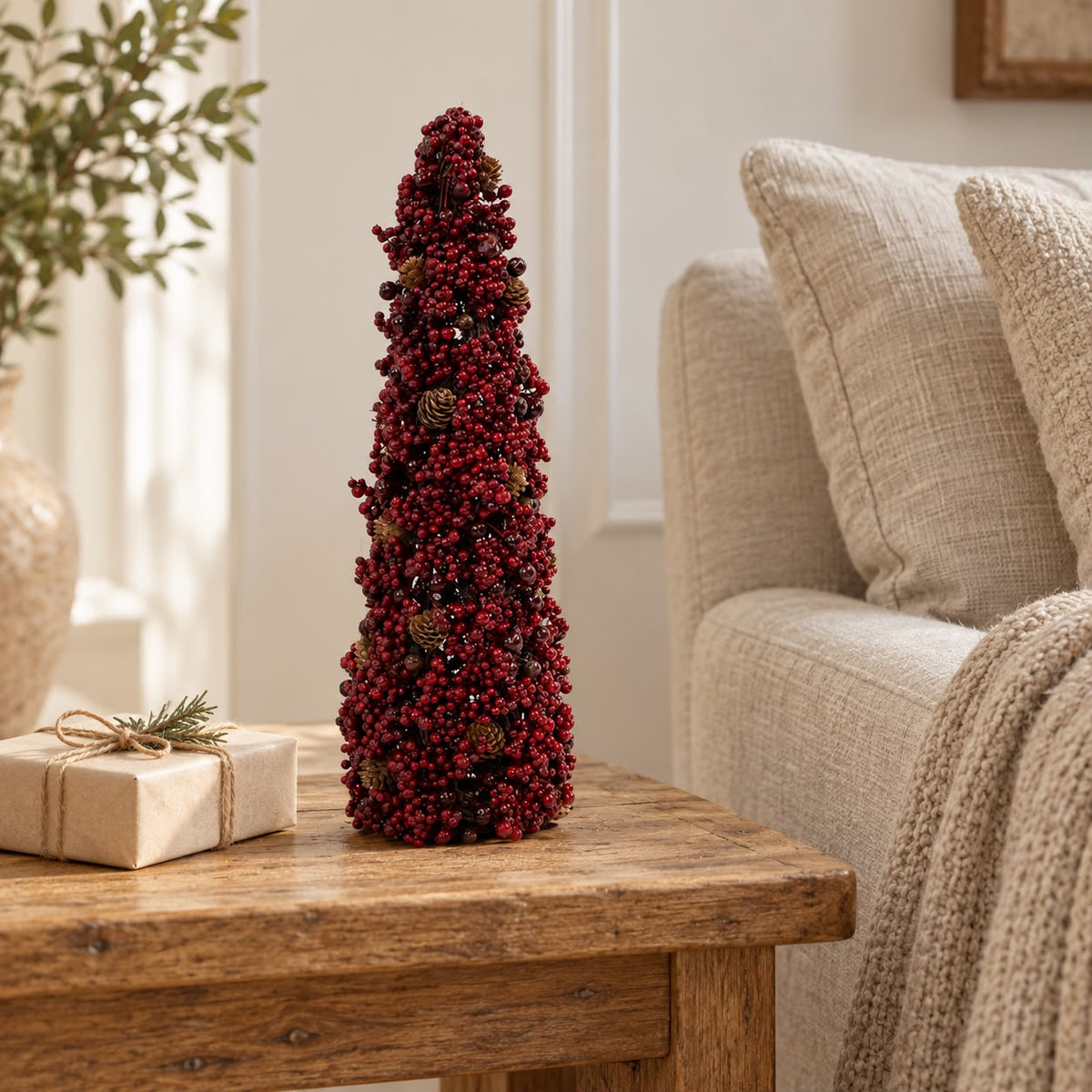 Luxury Burgundy Berry Tall Tree