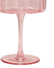 Blush Pink Scalloped Cocktail Glasses - Set Of Two