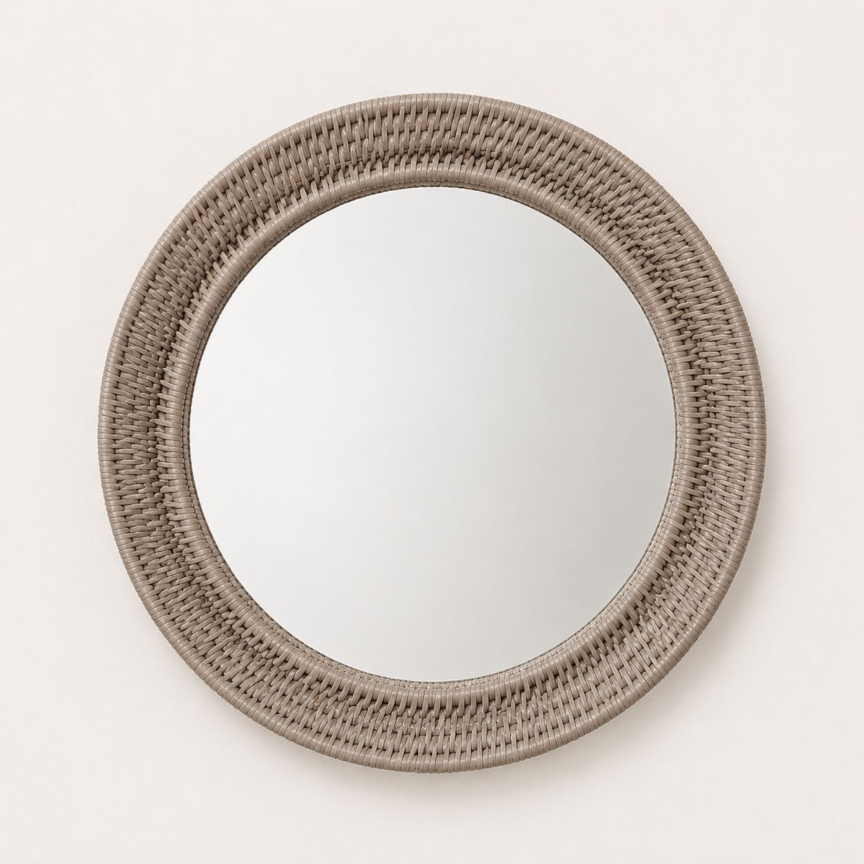 Wickham Rattan Natural Round Mirror