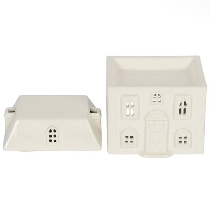 White Ceramic House Wax Melt Oil Burner