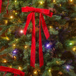 Red Long Velvet Bows – Set of 8