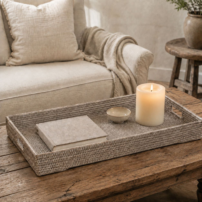 Wickham Rattan Extra Large Rectangle Tray