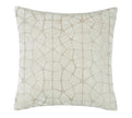 Luna Cream Ivory Velvet Cushion Cover, cream ivory cushion with a fine geometric pattern against white