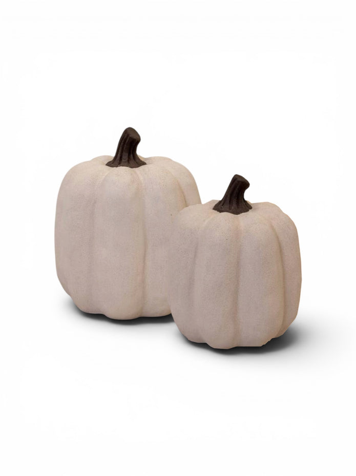 Matt White Ceramic Pumpkin