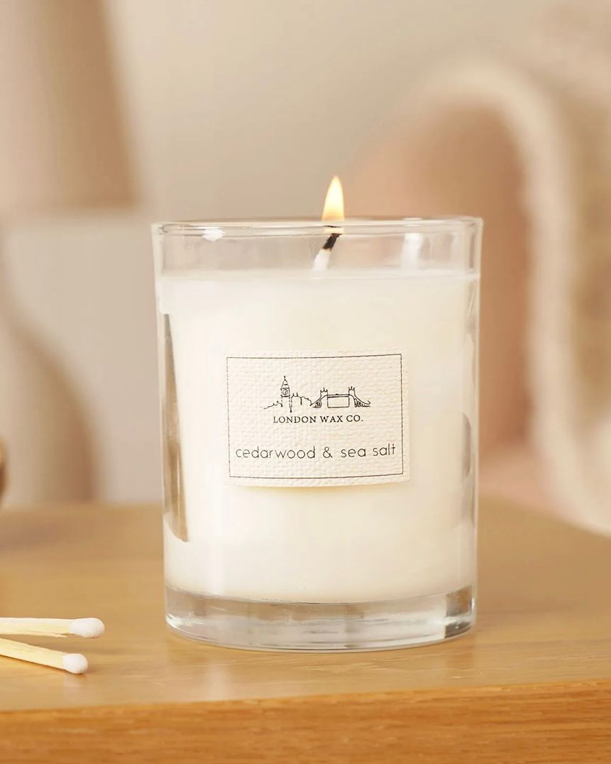 London Wax Company Lidded Candle - Cedarwood and Sea Salt