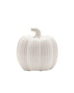 White Ceramic Ribbed Pumpkin