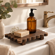 Dark Wood Scallop Riser Tray