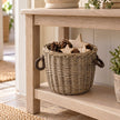 Burley Round Small Basket with Rope Handles