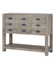 Hill Interiors Haldon Collection 9-drawer chest with shelf, modern wooden furniture piece with ample storage and sleek design.